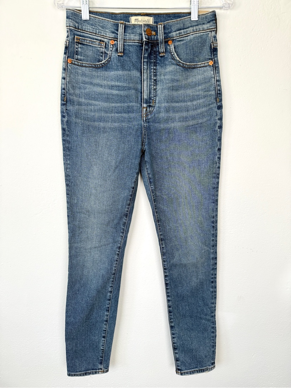 Madewell Size 27 Medium Wash 11" High Rise Skinny with Magic Pockets Denim Jeans